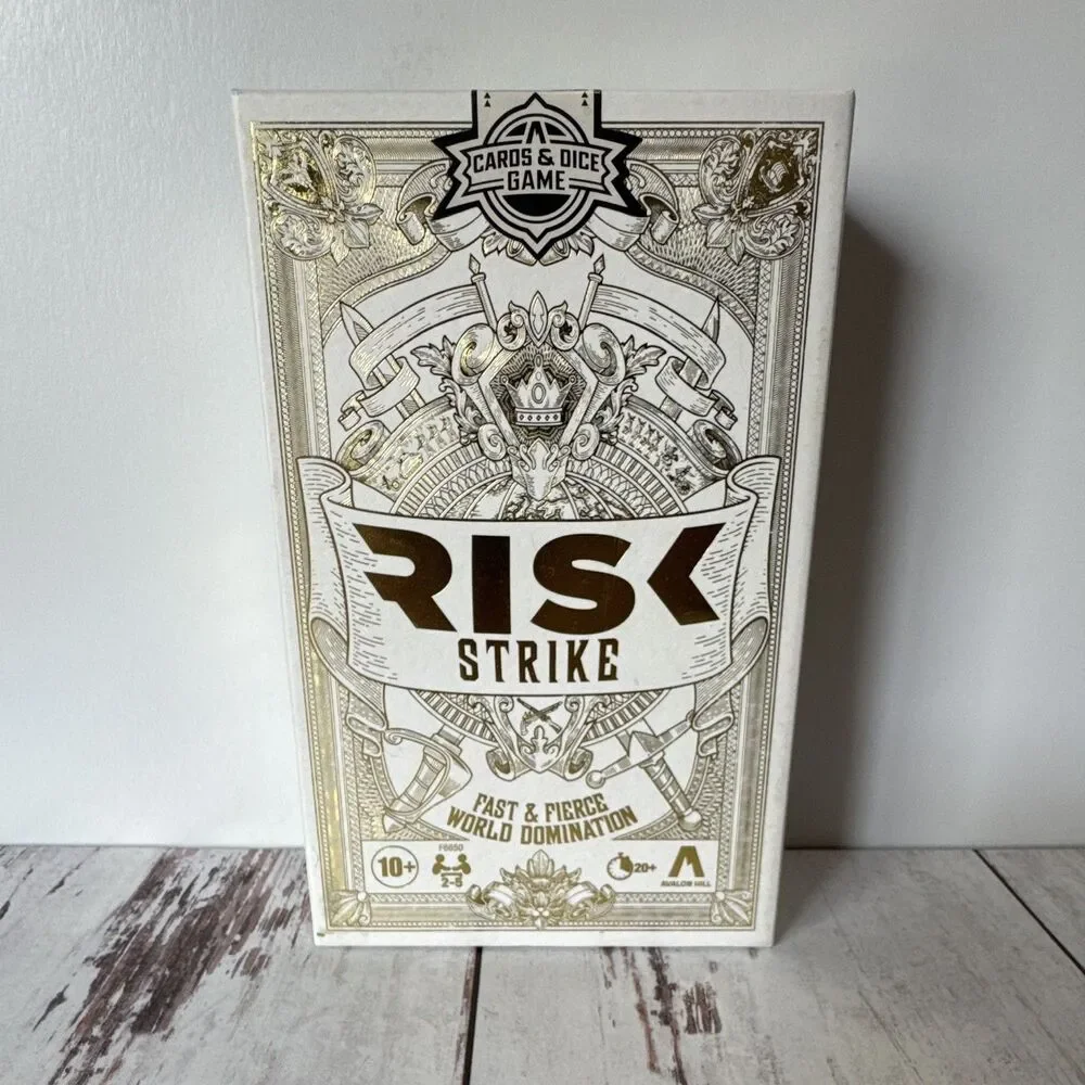 NEW Avalon Hill Risk Strike Strategy Cards & Dice Game 2P Ages 10+ MPN F6650
